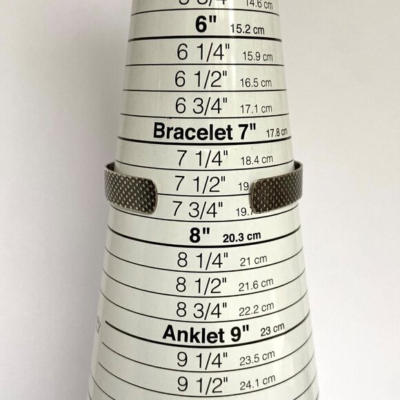 Oxidized Sterling Silver 925 Artisan A&M 10.5MM Textured Cuff Bracelet Sz 7.5" - Picture 9 of 16